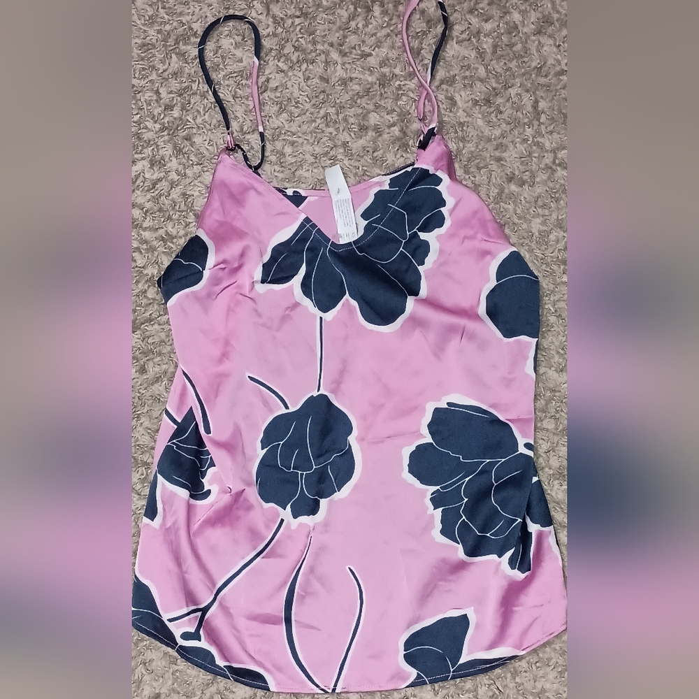 Stars Above Purple Floral Satin Sleep Camisole NWT Size XS Cute Soft